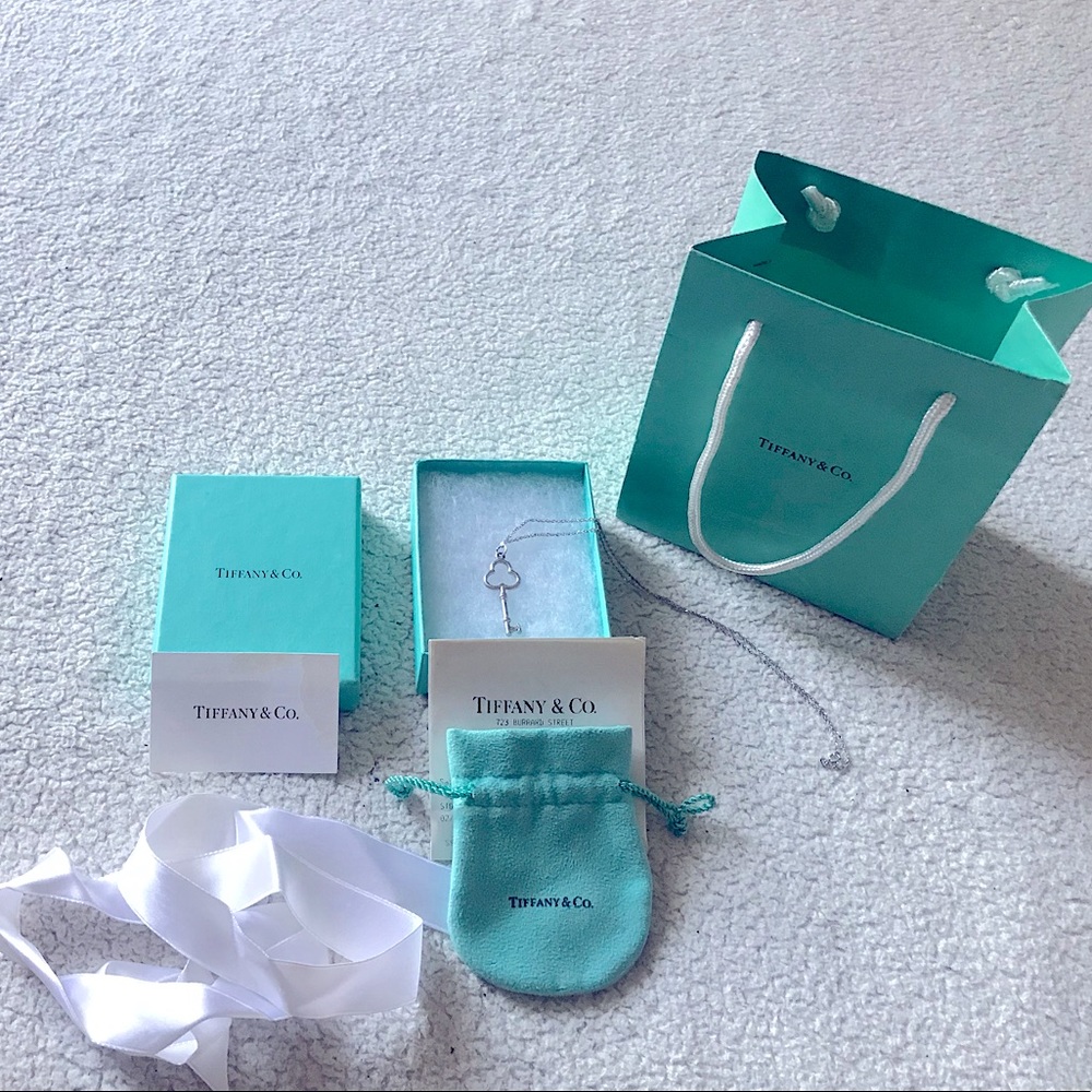 Tiffany & Co. Trefoil Key Pendant Necklace